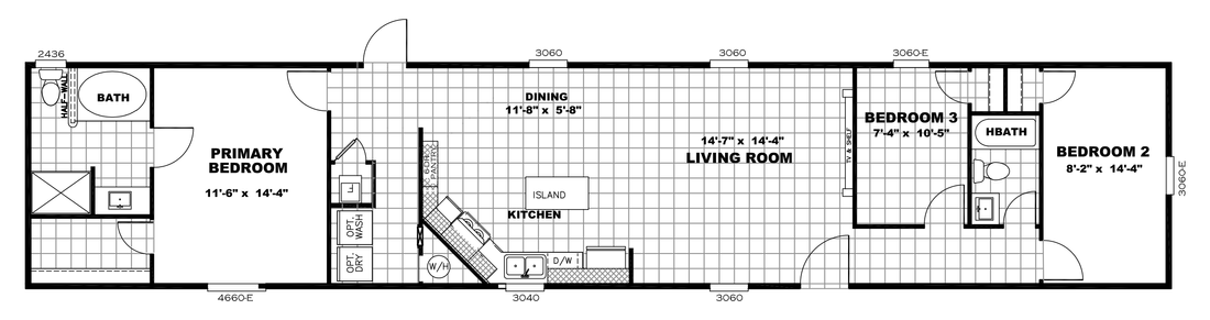The CHALLENGER 16763B Floor Plan