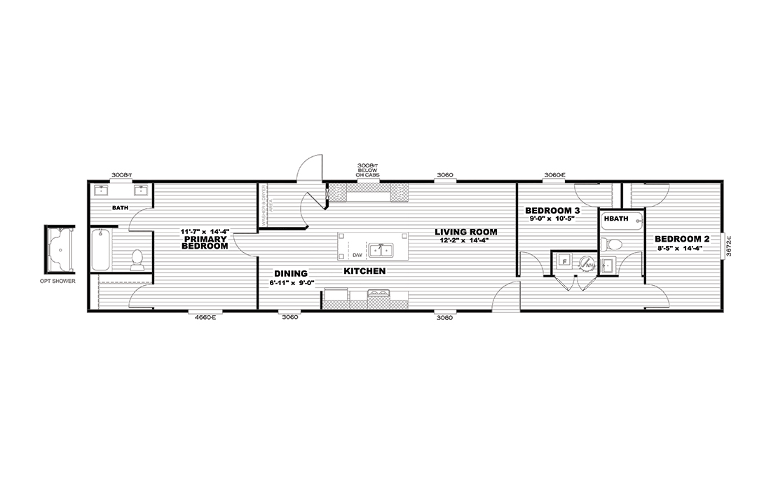 The SELECT 16723B Floor Plan
