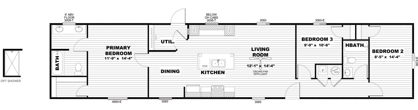 The SELECT 16723B Floor Plan