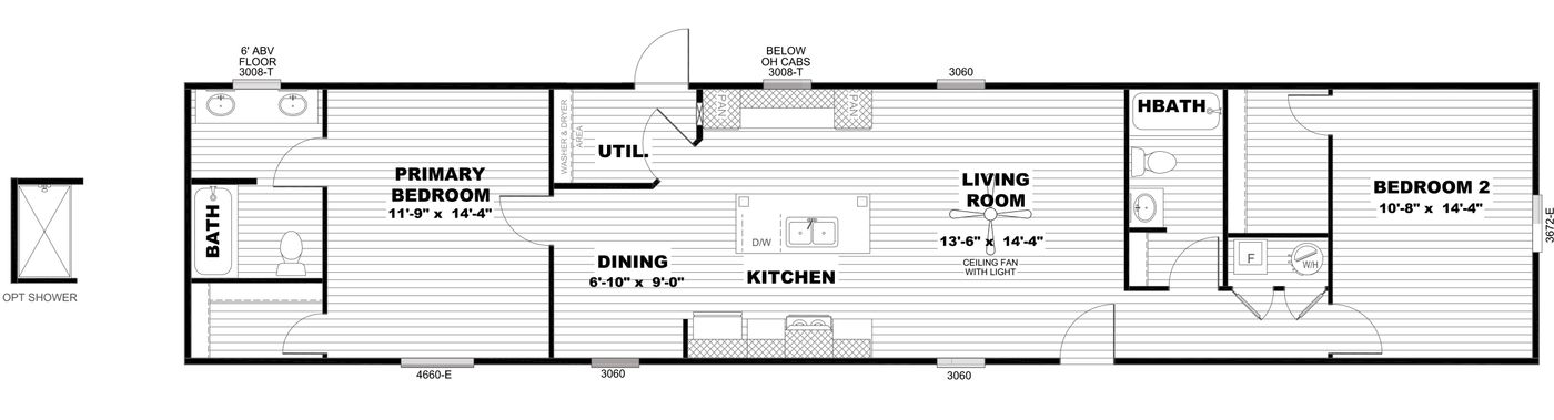 The SELECT 16722S Floor Plan