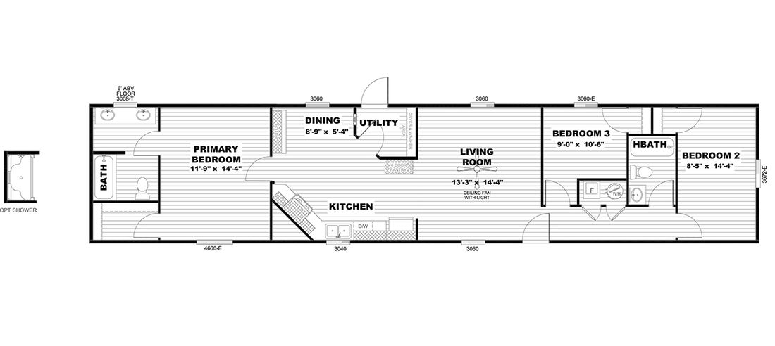 The SELECT 16723F Floor Plan
