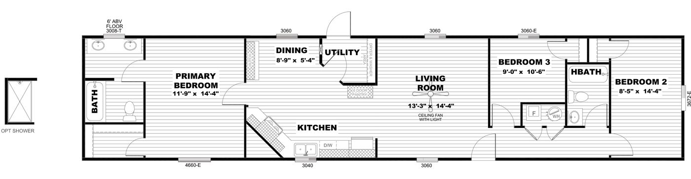 The SELECT 16723F Floor Plan