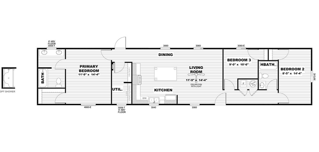 The SELECT 16723I Floor Plan